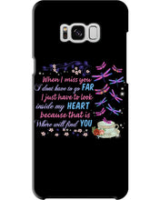 Load image into Gallery viewer, Butterflies When I Miss You I Just Have To Look Inside My Heart Gift For Lover Phone case
