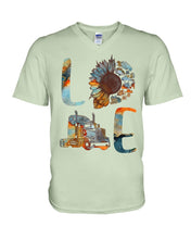 Load image into Gallery viewer, Love Trucker Simple Unique Custom Design For Personalized Job Gift Guys V-Neck
