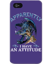 Load image into Gallery viewer, Apparently I Have An Attitude Blue Dragon Phone case
