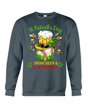 Load image into Gallery viewer, Baseball Drink Beer Day St Patrick's Day Gift For Baseball Lovers Sweatshirt
