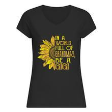 Load image into Gallery viewer, Be A GiGi Sunflowers Gift For Gigi Ladies V-Neck
