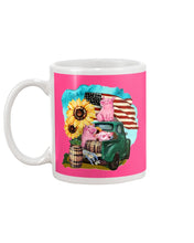 Load image into Gallery viewer, Black Phone Case With Pig Sunflower Gift For Pig Lovers Mug
