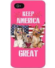 Load image into Gallery viewer, Keep America Great Yorkshire Terrier Gift For Dog Lovers Phone case
