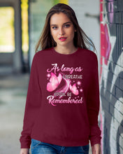 Load image into Gallery viewer, As Long As I Breathe You'll Be Remembred Custom Gift For Family Sweatshirt
