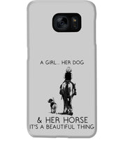 Load image into Gallery viewer, A Girl Her Dog Her Horse It's A Beautiful Thing Phone case
