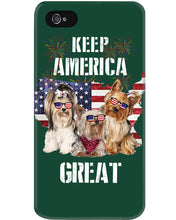 Load image into Gallery viewer, Keep America Great Yorkshire Terrier Gift For Dog Lovers Phone case
