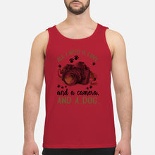 Load image into Gallery viewer, All I Need IS Love And A Camera And A Dog Gift For Dog Lovers Unisex Tank Top
