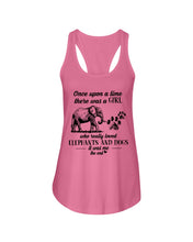 Load image into Gallery viewer, A Girl Really Loved Elephants And Dogs  Special Custom Design Ladies Flowy Tank
