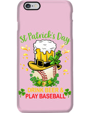Load image into Gallery viewer, Baseball Drink Beer Day St Patrick's Day Gift For Baseball Lovers Phone case
