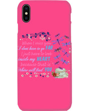 Load image into Gallery viewer, Butterflies When I Miss You I Just Have To Look Inside My Heart Gift For Lover Phone case
