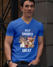 Load image into Gallery viewer, Keep America Great Yorkshire Terrier Gift For Dog Lovers Guys V-Neck
