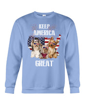 Load image into Gallery viewer, Keep America Great Yorkshire Terrier Gift For Dog Lovers Sweatshirt
