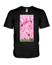Load image into Gallery viewer, Beautiful Flamingo And Feather Gift For Flamingo Lovers Guys V-Neck
