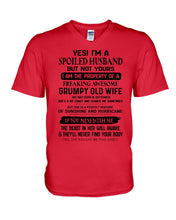 Load image into Gallery viewer, A Soiled Husband Of A September  Freaking Awesome Wife Birthday Gift Guys V-Neck
