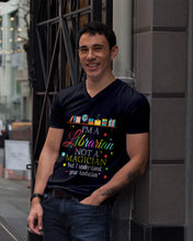 Load image into Gallery viewer, I Am A Librarian Not A Magician Custom Design Gifts Guys V-Neck
