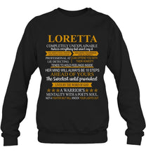 Load image into Gallery viewer, Loretta Custom Name Gift A Warrior's Mentality With A Poet's Soul Sweatshirt
