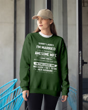 Load image into Gallery viewer, Gift For Husband I'm The Lucky One Because I Get To Be Her Husband Sweatshirt
