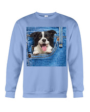 Load image into Gallery viewer, Border Collie In Denim Pocket Gift For Dog Lovers Sweatshirt
