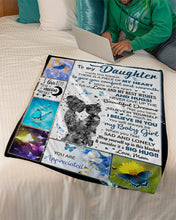 Load image into Gallery viewer, Inside Blanket Is A Piece Of My Heart Mom Gift For Daughter Fleece Blanket

