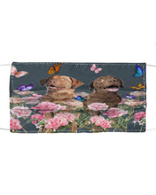 Load image into Gallery viewer, Gift For Dog LoversChesapeake Bay Retriever With Peonies Cloth Face Mask
