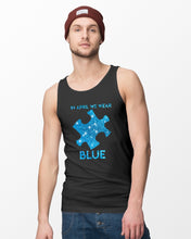 Load image into Gallery viewer, In April We Wear Blue Autism Awareness Special Custom Design Unisex Tank Top
