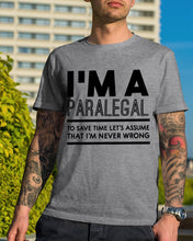 Load image into Gallery viewer, I'm A Paralegal   Special Unique  Custom Design Guys Tee
