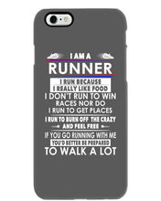 Load image into Gallery viewer, I Am A Runner I Run Because I Really Like Food Custom Design Phone case
