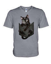 Load image into Gallery viewer, Cat In Your Front Pocket Perfect Gift For Friends Who Loves Cat Guys V-Neck
