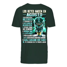 Load image into Gallery viewer, Birthday Gift Los Reyes Nacen En Agosto Angry Wolf Guys Tee
