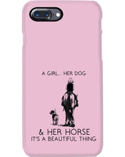 Load image into Gallery viewer, A Girl Her Dog Her Horse It's A Beautiful Thing Phone case
