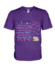 Load image into Gallery viewer, Butterflies When I Miss You I Just Have To Look Inside My Heart Gift For Lover Guys V-Neck
