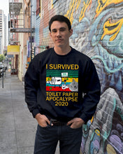 Load image into Gallery viewer, I Survived Toilet Paper Apocalupse 2020 Unique Custom Design Sweatshirt
