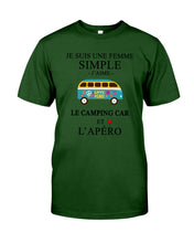 Load image into Gallery viewer, Je Suis Une Femme Simple J'aime Le Camping Car Et L'apero Guys Tee

