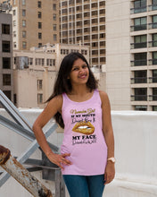 Load image into Gallery viewer, Birthday Gift For November Girl If My Mouth Doesn't Say It My Face Definitely Ladies Flowy Tank
