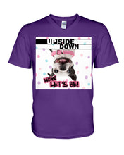 Load image into Gallery viewer, Boston Upside Down Now Let's Be Gift For Dog Lovers Guys V-Neck
