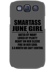 Load image into Gallery viewer, Birthday Gift For Smartass June GirlHeart On Her Sleeve Phone case
