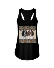 Load image into Gallery viewer, Lovley Phone Case Two Dogs Gift For English Springer Spaniel Lovers Ladies Flowy Tank
