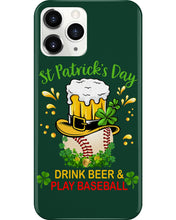 Load image into Gallery viewer, Baseball Drink Beer Day St Patrick's Day Gift For Baseball Lovers Phone case

