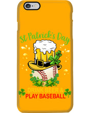 Load image into Gallery viewer, Baseball Drink Beer Day St Patrick's Day Gift For Baseball Lovers Phone case
