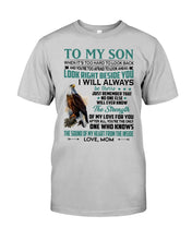 Load image into Gallery viewer, Look Right Beside You Eagle Mom Gift For Son Guys Tee
