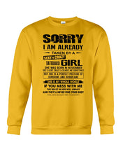 Load image into Gallery viewer, I'm Already Taken By November Sexy Crazy Girl For Birthday Gift Sweatshirt
