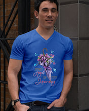 Load image into Gallery viewer, Butterflies Find Joy In The Journey Gift For Daughter Guys V-Neck

