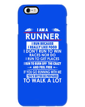Load image into Gallery viewer, I Am A Runner I Run Because I Really Like Food Custom Design Phone case
