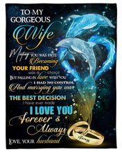 Load image into Gallery viewer, Anniversary Gift For Wife   Love You Forever And Always  Custom Design Fleece Blanket
