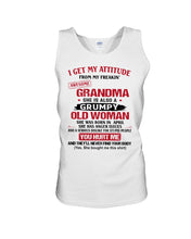 Load image into Gallery viewer, I Get My Attitude From My Freakin' Awesome Grandma Who Was Born In April Unisex Tank Top
