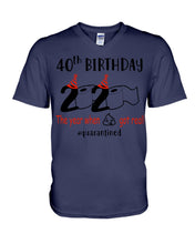 Load image into Gallery viewer, 40th Birthday 2020 The Year When Shit Got Real Quarantined Trending Guys V-Neck
