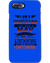 Load image into Gallery viewer, I'm A Grumpy Old Man I Was Born In May With My Heart Phone case
