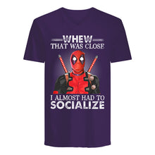 Load image into Gallery viewer, Deadpool I Almost Had To Socialize Gift For Fans Guys V-Neck
