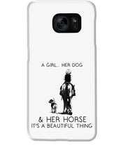 Load image into Gallery viewer, A Girl Her Dog Her Horse It's A Beautiful Thing Phone case
