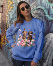 Load image into Gallery viewer, Gift For Dog LoversChesapeake Bay Retriever With Peonies Sweatshirt
